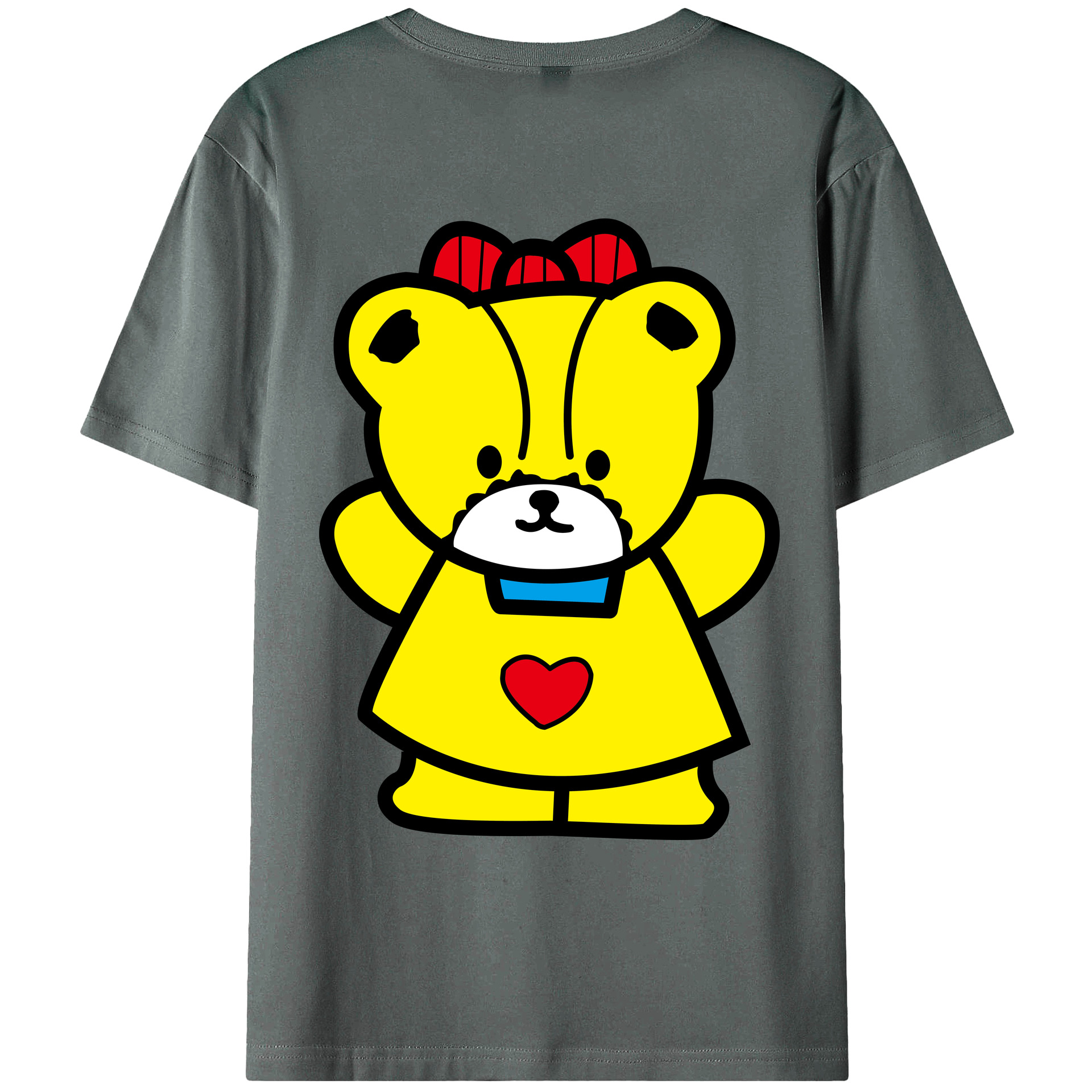 （画像用） Hello Kitty ハローキティ 綿100％ メンズ半袖Tシャツ（バックプリント） 通気性